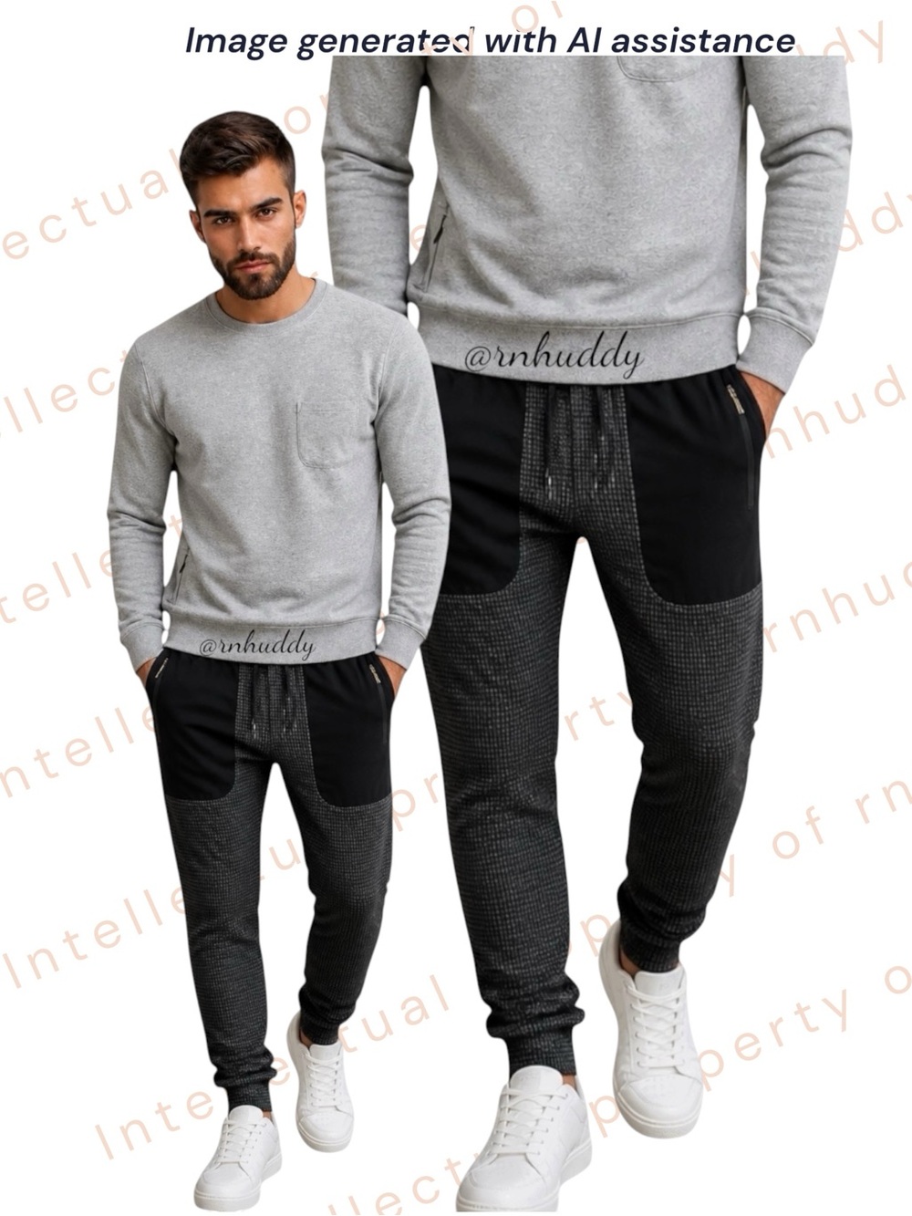 PROOF XL grid fleece joggers